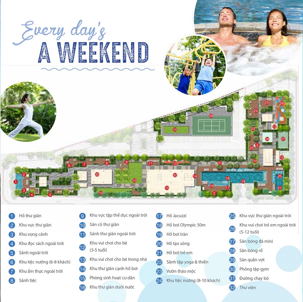 tiện ích căn hộ one varendah